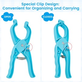 Safety Eyes Tool, Eye Snapper Crochet Tool, Auxiliary Tool for Attaching Safety Eyes, Crochet Tools for Amigurumi Crochet & Stuffed 5-30mm Animal Eyes Making Supplies Tool, Blue, 1 Piece