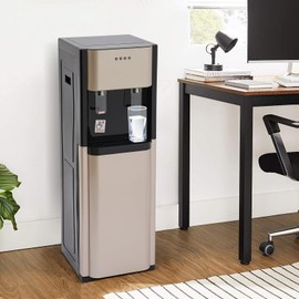 5.28 Gallon (20L) Bottom Loading Water Dispenser - Hot & Cold Water Cooler with 3 Temperature Settings - Ideal for Home, Office, Kitchen & Gym (Gold)