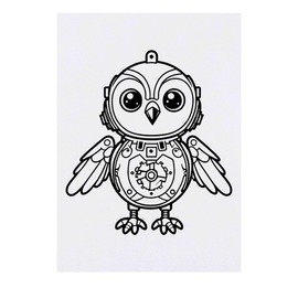 'Mechanical Bird' Temporary Tattoo - Water Resistant, Skin-Safe, Non-Toxic Transfer (TO00078295)