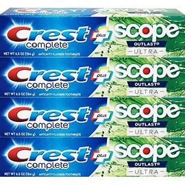 Crest Complete Whitening Plus Scope Outlast Ultra Toothpaste 6.5 oz (184g) - Pack of 4