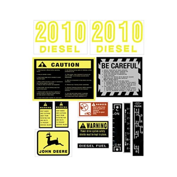 All States 2010 Hood Decal Set Diesel fits John Deere