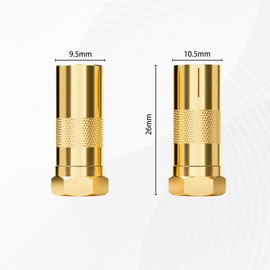 Mygatti Set of 4 Antenna Adapters Gold-Plated - 2 x F-Connector to Antenna Plug IEC and 2 x F-Connector to Antenna Socket IEC High Quality Adapter Set for Coaxial Antenna Connector Coupling