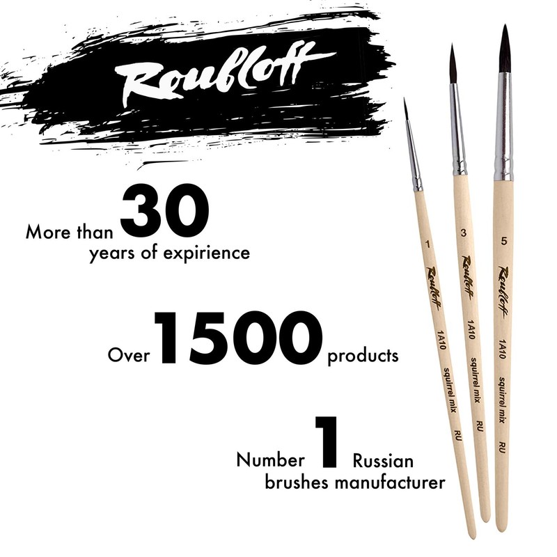 Roubloff (3 Pack) Professional Brush Set in Sizes 1-3-5 |