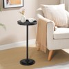 HOOBRO Small Side Table, Drink Table, Round Coffee End Table