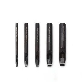 WUTA Square Hole Punch Leather, 5-Piece Carbon Steel Hole Punch Set for Belts, Watch Straps, DIY Leather Crafts (2 x 2 + 4 x 4 + 5 x 5 + 8 x 8 + 10 x 10 mm)