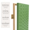 4 ft. Short Woven Fiber Folding Screen - Light Green