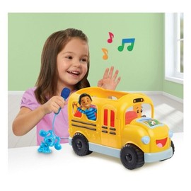 Just Play Blue's Clues & You! Sing-Along School Bus w/ Josh and Blue Figures Kids Sing Toy