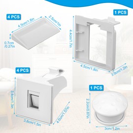 Samamoca Kindersicherung Magnet (4 Schlösser Mit 1 Schlüsseln),Safety Cupboard Locks,Unsichtbare Kindersicherung,Kindersicherung Schrank Magnet,Geeignet Für Schränke Und Schubladen