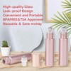 BEAMARKER 4Pcs Essential Oil Roller Bottles 10ml Pink Glass Roller