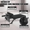 Nordic Curl Bench Machine, Hamstring Curl Bench with Wheels for