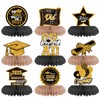 Class of 2025 Graduation Decorations Honeycomb Centerpiece, 9pcs Gold and