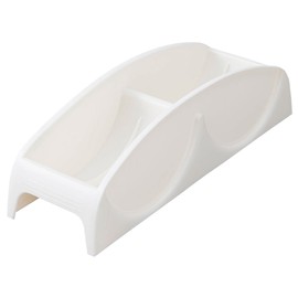 Belca SD-KS Polypropylene Cupboard Storage, Small Plate Stand, For Small Plates Up To 4.7 inches (12 cm) Diameter, Width 3.3 x Depth 10.6 x Height 3.0 inches (8.4 x 27 x 7.5 cm), White