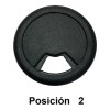 Tapon Pasacables Gris Guía Pasa Cables Para Escritorio 2 Pz