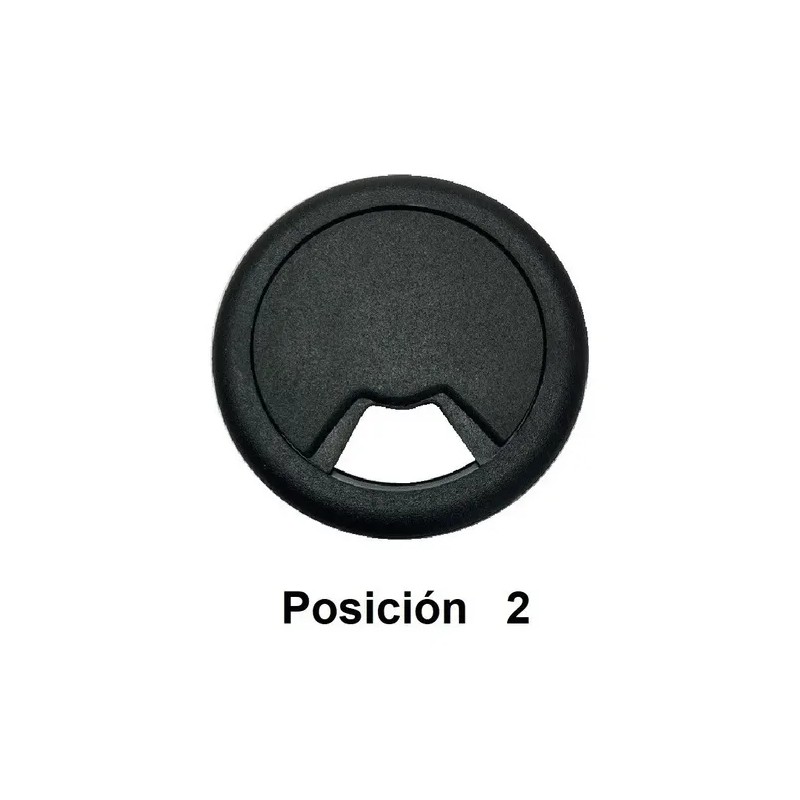 Tapon Pasacables Gris Guía Pasa Cables Para Escritorio 2 Pz
