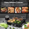 OSTBA Panini Press Grill with Adjustable Temperature, 4-Slice Indoor Grill,