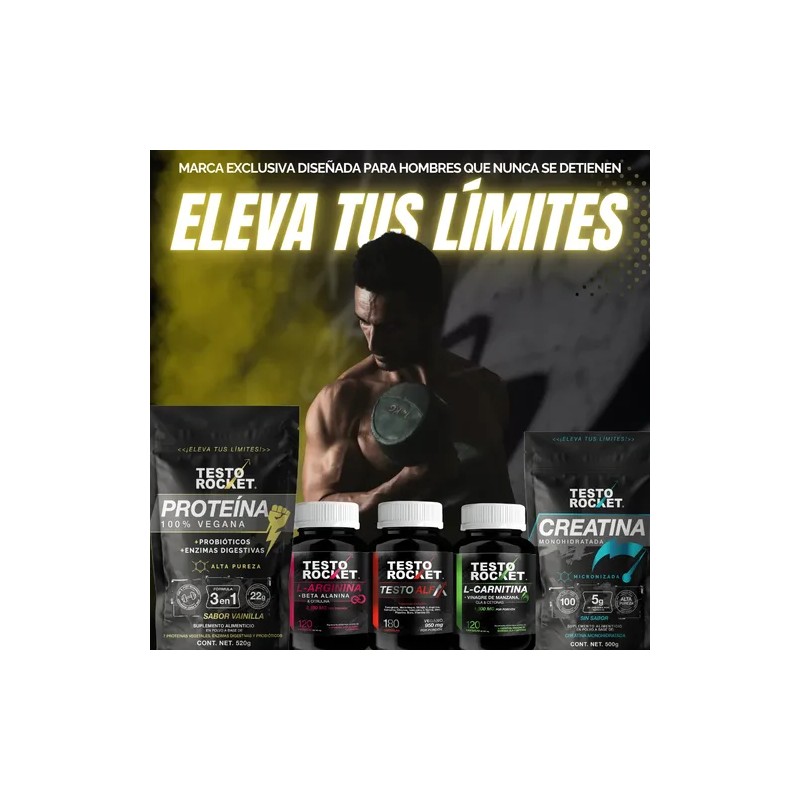Proteina Vegana 3en1 Testo Rocket Sabor Vainilla
