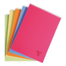 Clairefontaine 328635C Spiral Pad A4 Assorted Colours Squares 90 g 80 Sheets
