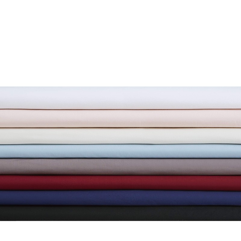 Brooklyn Loom Solid Cotton Percale Sheet Set, Queen, Blush