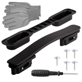 Luggage Handle Replacement - 200mm Durable Plastic Grip Strap for Suitcase, Black (HR-01N)