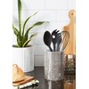 DII Kitchen Accessories Collection Ceramic, Utensil Holder, Black Marble