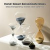 60-Minute Tri-Layer Design Hourglasses Timer - Glitzhome Hand-Blown Sand Clock