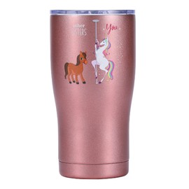 Shamone Unicorn Sister Gifts from Sister, Tumbler 20oz Insulated Stainless Steel w/Lid, SS Straw, Cleaning Brush, Sister Birthday, Sister Christmas Gifts, Funny Gift from Sister (Rose Gold)