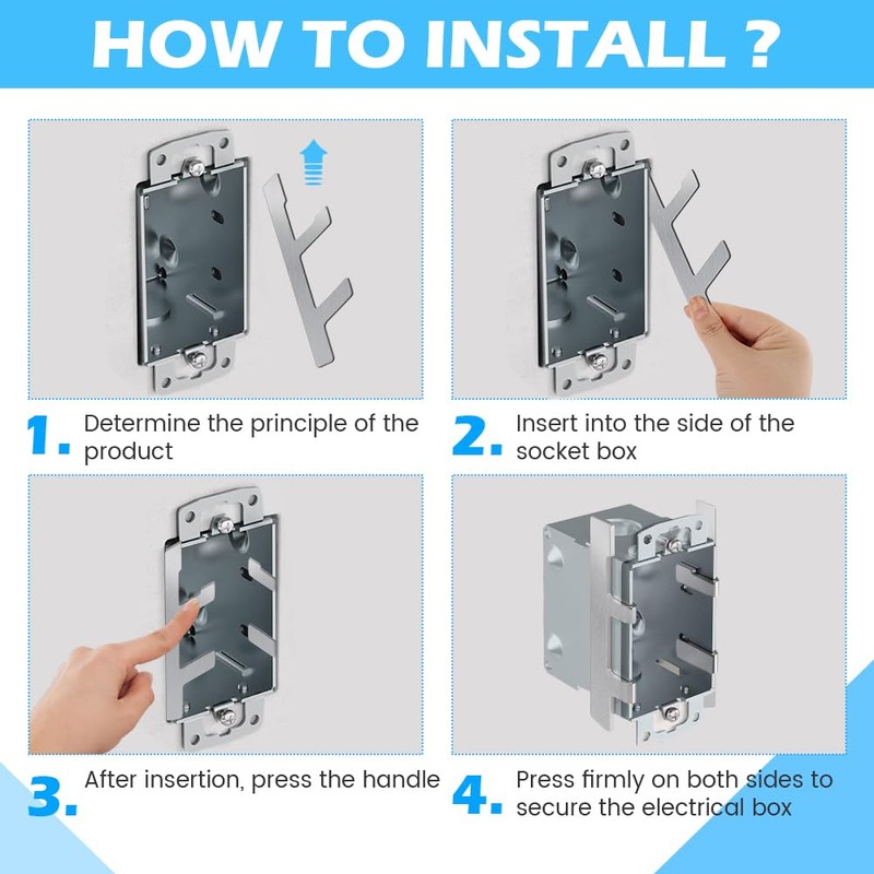 10 Pack Switch Box Support Electrical F Clips Mounting Straps