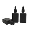 BEGIKET 12 Pack 1 oz Black Square Glass Dropper Bottle