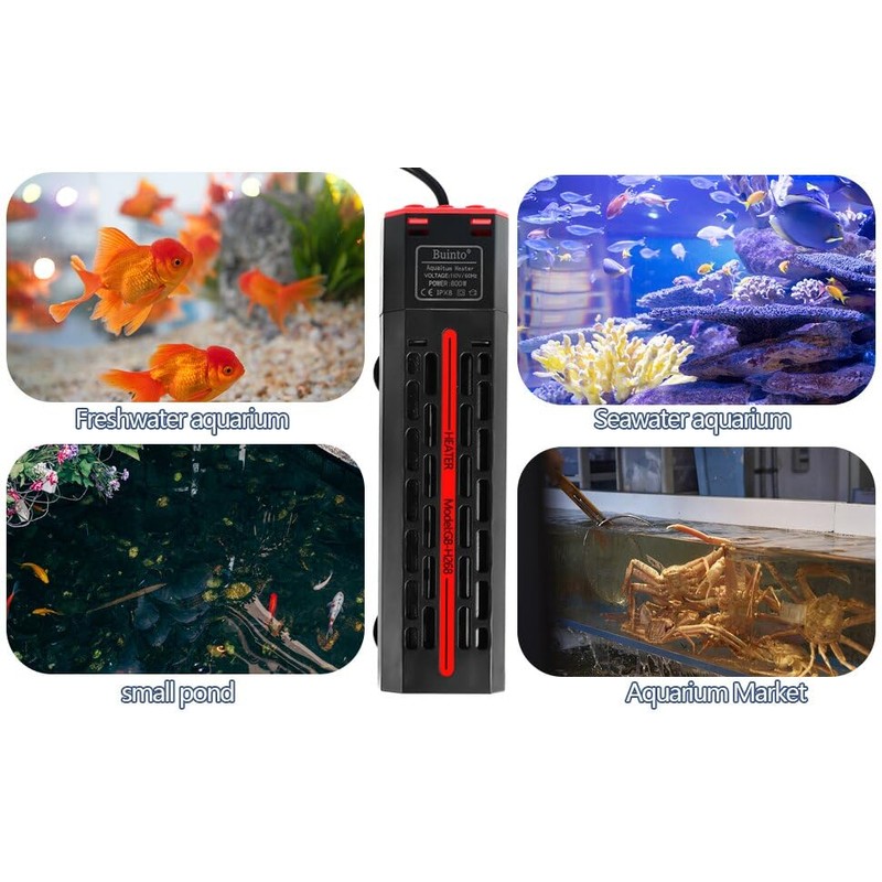 Aquarium Heater 300W/500W/800W/1200W, Submersible Fish Tank Heater with Digital LED