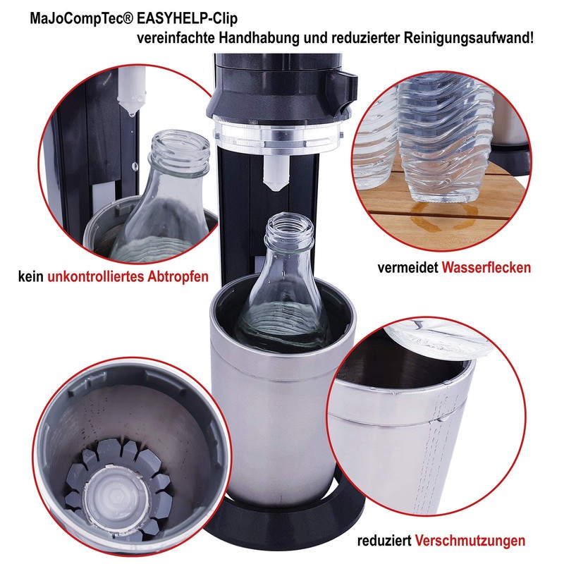 MaJoCompTec® EASYHELP Clip Compatible with SodaStream Crystal 2.0, Water Carbonator