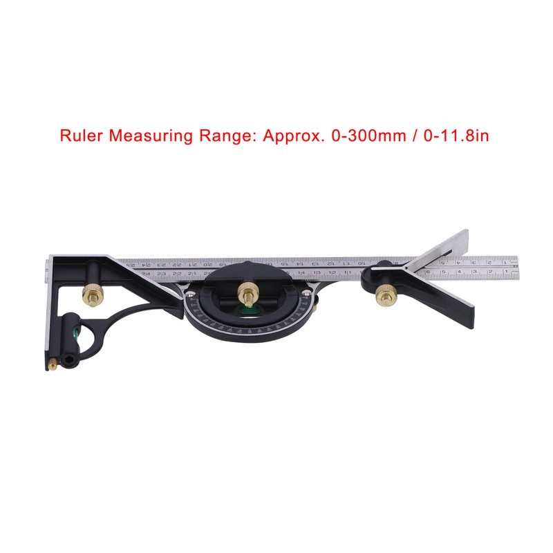 Combination Ruler Stainless Steel Caliper Protractor Angle Guage Woodworking Measure