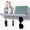Lwenki Key Holder Wall Mount, Entryway Mail Organizer with Shelf,