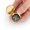 NKlaus Maritime Small Compass 3.5 cm with Brass Lid Gold