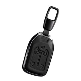 PEICHI Key Fob Cover Leather Car for 2019-2023 Silverado Suburban Tahoe Acadia Terrain Yukon Key Sierra 1500 2500HD 3500HD Car Accessories (K-black)