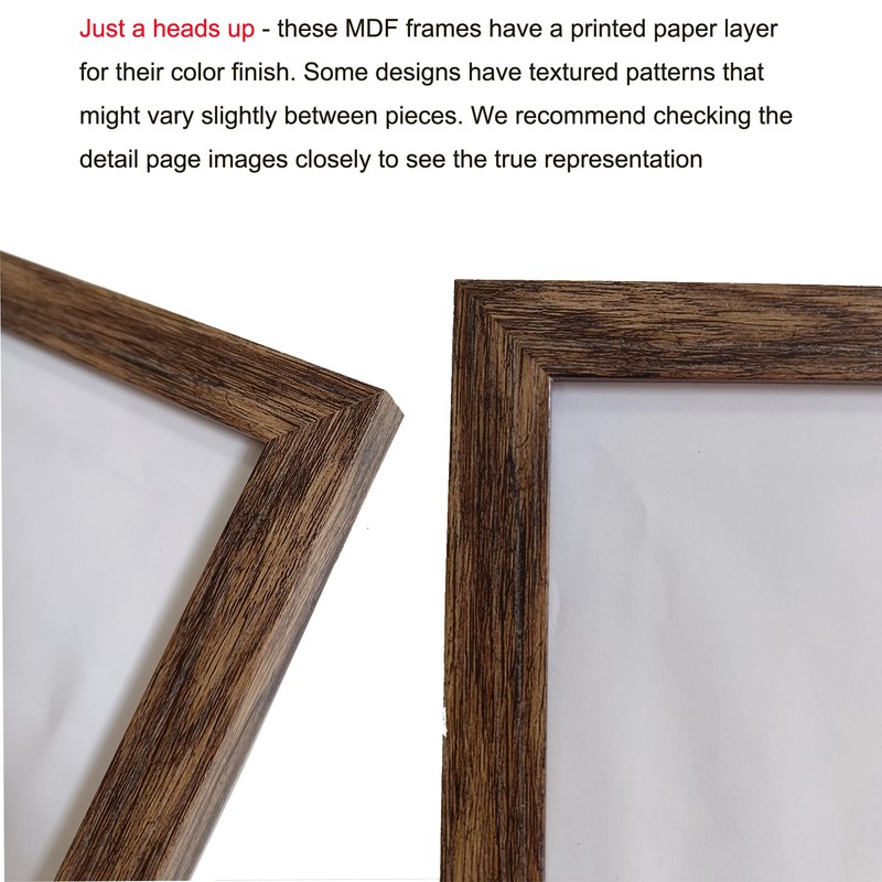 LUCKYLIFE 18x24 Frame in Rustic Brown, Gallery Frame for Wall