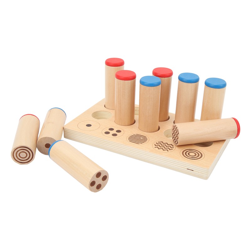 Wooden Sound Cylinders Toy Sensory Integration Training Educational Sound Stick