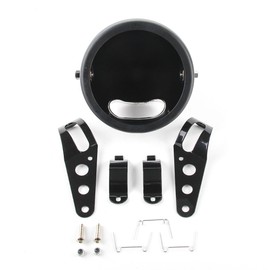 Autokun - cubeta universal para faros delanteros de 5.75 pulgadas, 5 3/4, carcasa de faros delanteros con soportes de montaje para tubo de horquilla de 32 a 40 mm