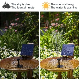 Unbranded Solar Power Fountain Submersible Floating Water Pump Bird Bath Pond Decor