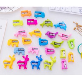50 Pcs Bulk Pencil Sharpeners Cartoon Animal Shaped Small Pencil Sharpener