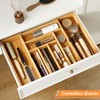 BAMEOS 3" Deepth Expandable Drawer Organizer, Deep Flatware Organizer, Adjustable