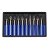 10pcs Tungsten Carbide Steel Rotary Files Burr Set 3mm Shank