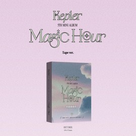 Kep1er - 5th Mini Album [Magic Hour] (Unit Ver. - Tape Ver.) Out Box + Postcard + Lyric Book + CD-R + Photo Card + Folded Poster + Photo Card + 2 Pin Badges