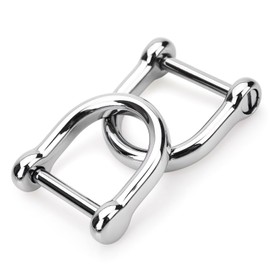 [AutCreation] D Ring Titanium Key Ring Key Ring Lightweight Key Car Motorcycle Key Chain Silver, Silver