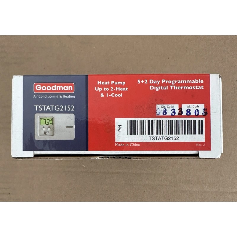Goodman Programmable Digital Thermostat TSTATG2152 HEAT PUMP 5+2 DAY
