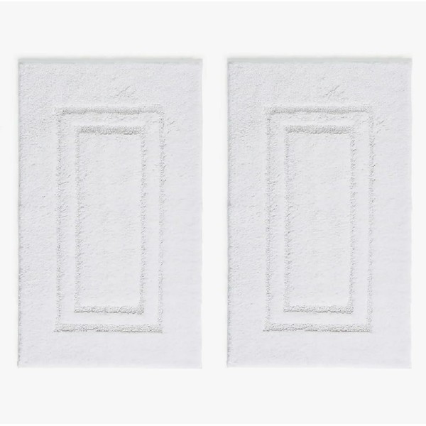 TEXTILESY 2 Piece 100% Cotton Bath Mats Luxury Terry Towelling