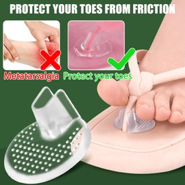 6 Paar Zehenschutz Flip Flop Silikon,Zehentrenner Schutz,Gel String Sandalen Kissen Pad,Schuheinlagen Zehen Protektor für Flip Flops,High Heel,Sandalen