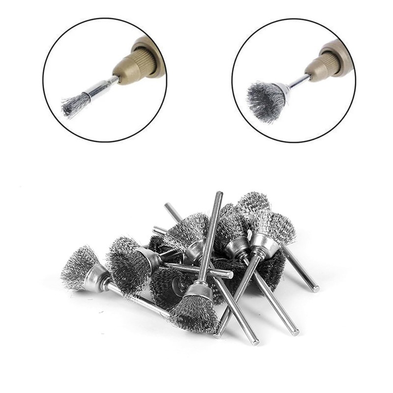 Pack of 20 Drill Wire Brush, Small Wire Brush Set,