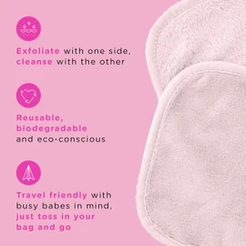 ERASE YOUR FACE Makeup Remover Cloths - Reusable Microfiber Face Towels to Cleanse & Remove Makeup - Water Activated, Dual-Sided Design for Easy Use, Great Bachelorette & Bridesmaid Gift (4 Count)