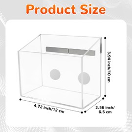 EMUTOL Magnetic Pen Holder, Acrylic Magnetic Dry Erase Marker Holder for Whiteboard, Transparent Magnet Locker Accessories for Organizing, Magnet Marker Pen Cup for Fridge Desk School Pencils Erasers