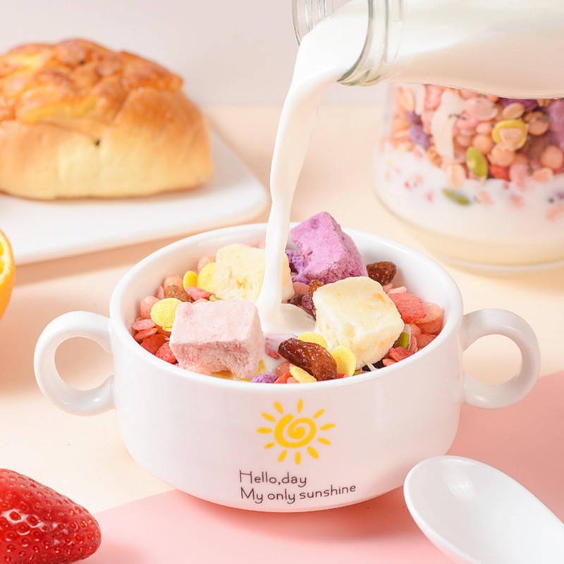 Chia Seed Strawberry Yogurt Cereal – Crunchy, with Milk or